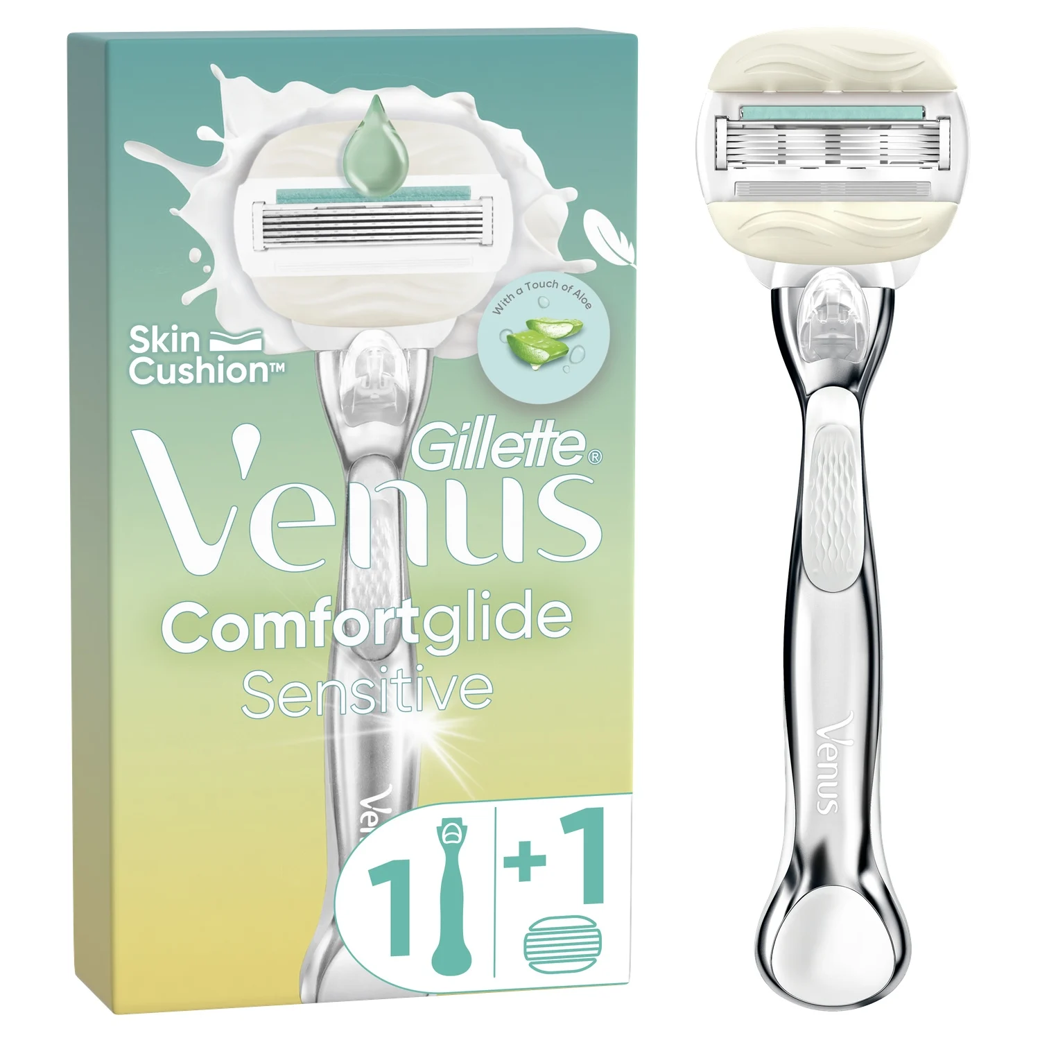 Gillette Gillette Venus Comfortglide Sensitive Platinum - Zacht & Glad afbeelding