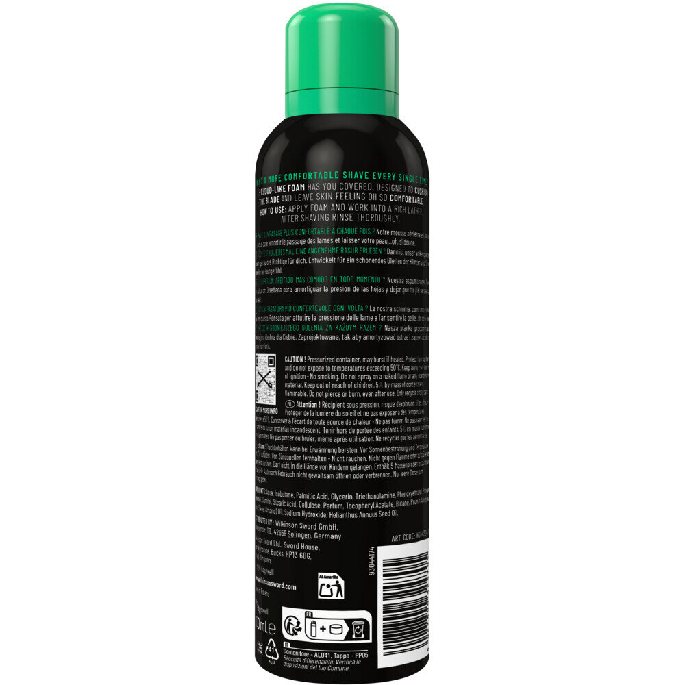 Wilkinson Wilkinson Sword Scheerschuim Sensitive – 200 ml Wilkinson Wilkinson Sword Scheerschuim Sensitive – 200 ml