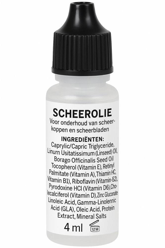 Huismerk Scheerolie voor Scheerkoppen & Scheerbladen – 4 ml Huismerk Scheerolie voor Scheerkoppen & Scheerbladen – 4 ml