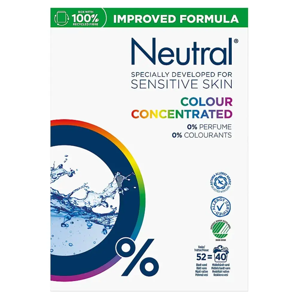 Neutral Neutral Laundry Waspoeder 1950gr Color 40sc