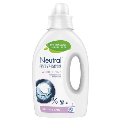 Neutral Neutral Vloeibaar Wasmiddel Wol & Fijn 20 Wasbeurten 1 liter Neutral Neutral Vloeibaar Wasmiddel Wol & Fijn 20 Wasbeurten 1 liter