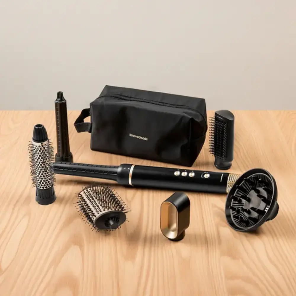 Huismerk Ionische Multifunctionele Luchtdroger en Styler Borstel met Coanda Technologie en 7 Accessoires Wavify Voordeligscheren