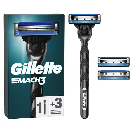 Gillette Gillette Mach3 Razor Handle + 3 Razor Blades