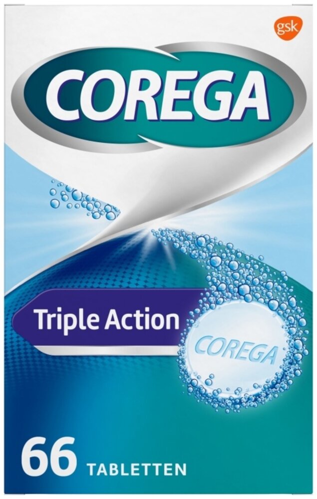 Corega Corega Tabs '664in1 Triple Action Reinigingstabletten