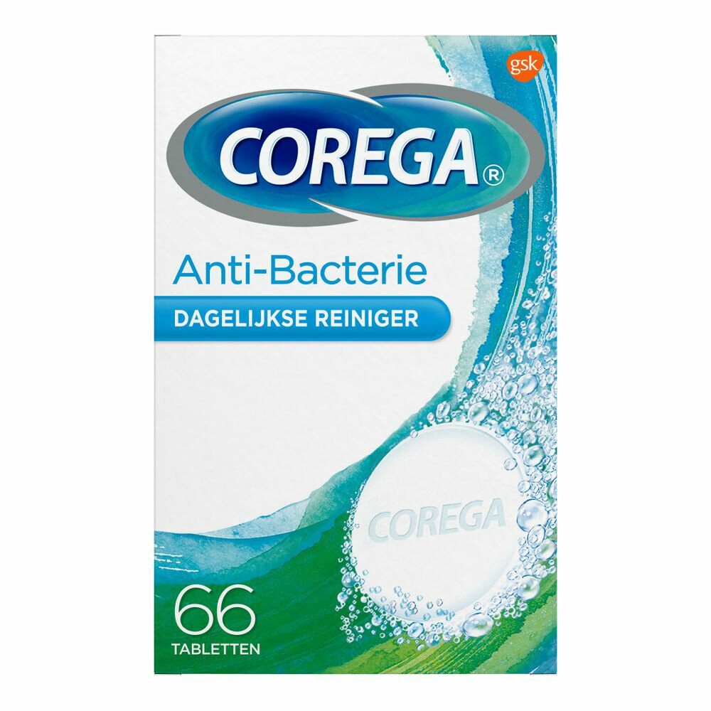 Corega Corega Tabs 66Anti Bacterie Reinigingstabletten