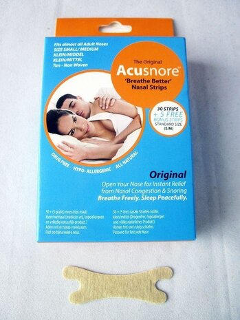 Acusnore Acusnore - breathe better Neuspleisters Small Medium TAN 35 st.