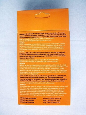 Acusnore Acusnore - breathe better Neuspleisters Small Medium TAN 35 st.