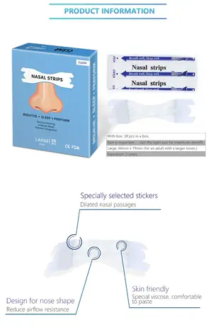 Deepsleep Breathe Better  Nasal Strips Large Cleare - 30 neuspleisters