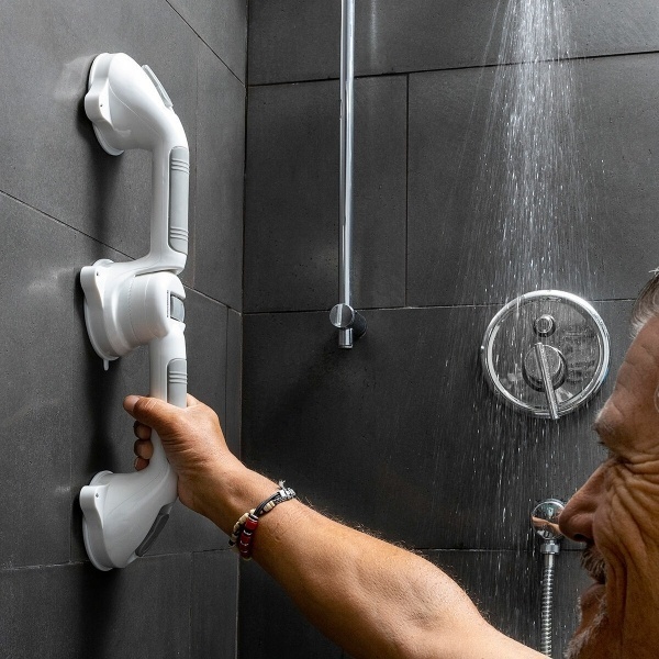 InnovaGoods Dubbele Veiligheidshandgreep met een hoek voor de Badkamer Grabbath Innovagoods