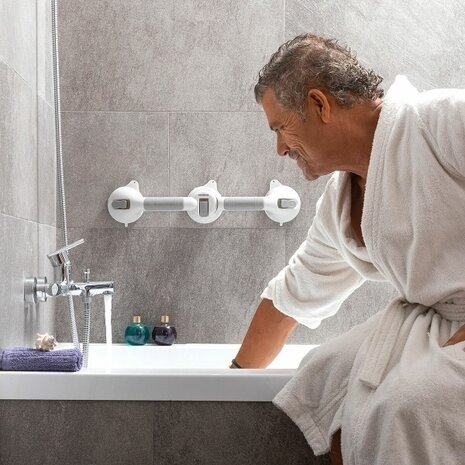 InnovaGoods Dubbele Veiligheidshandgreep met een hoek voor de Badkamer Grabbath  Innovagoods