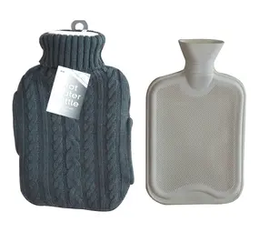 Generise Grijze Warmwater kruik met Hoes en handwarmer - 2 liter