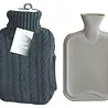 Generise Grijze Warmwater kruik met Hoes en handwarmer - 2 liter