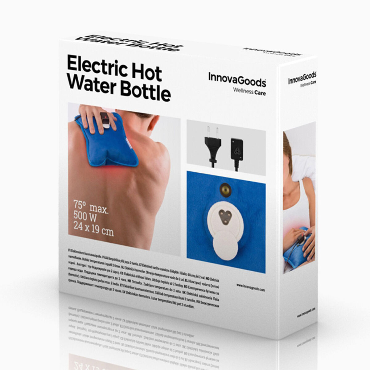 Huismerk Elektrische Warmwaterkruik Blauw - Herlaadbaar & Extra Zacht
