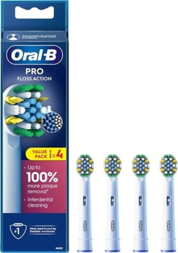 Oral B Oral-B Borstels 4st Pro Floss Action - Hoogwaardige vervangende borstels voor een grondige reiniging Oral B Oral-B Borstels 4st Pro Floss Action - Hoogwaardige vervangende borstels voor een grondige reiniging