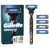 Gillette Gillette Mach 3 Houder + 5 Scheermesjes -