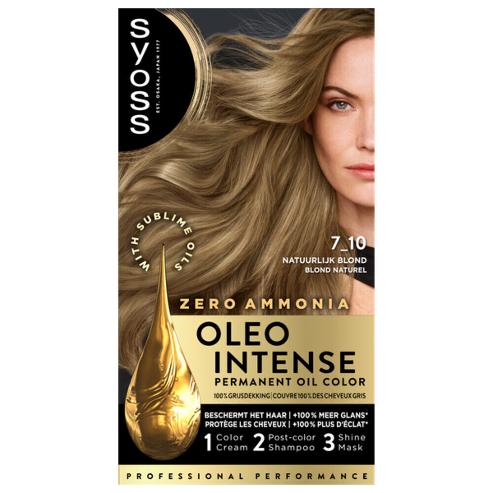 Syoss Syoss Color Oleo Intense Nr. 7-10 Natuurlijk Blond Haarverf - 1 stuks Syoss Syoss Color Oleo Intense Nr. 7-10 Natuurlijk Blond Haarverf - 1 stuks