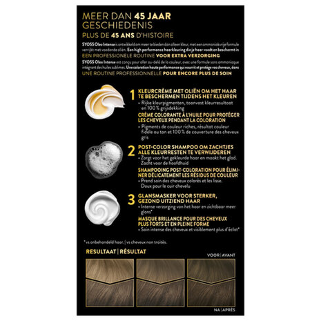 Syoss Syoss Color Oleo Intense Nr. 5-54 Licht Asbruin Haarverf - 1 stuk Syoss Syoss Color Oleo Intense Nr. 5-54 Licht Asbruin Haarverf - 1 stuk