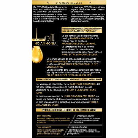 Syoss Syoss Color Oleo Intense Nr. 4-60 Goudbruin Haarverf 1 stuk -