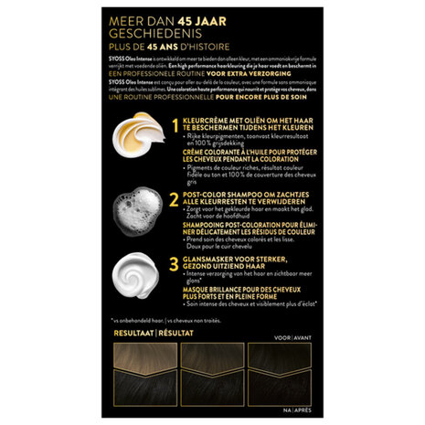Syoss Syoss Color Oleo Intense Nr. 1-10 Intens Zwart Haarverf - 1 stuk Syoss Syoss Color Oleo Intense Nr. 1-10 Intens Zwart Haarverf - 1 stuk