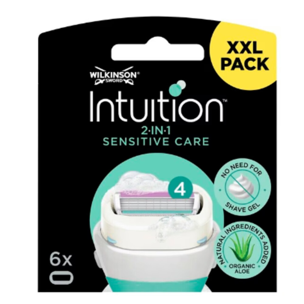 Wilkinson Wilkinson Intuition 2 in 1 Navulmesjes Sensitive Care 6 stuks
