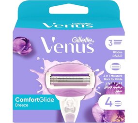 Gillette Gillette Venus Breeze Comfortglide scheermesjes 4st. Gillette Gillette Venus Breeze Comfortglide scheermesjes 4st.