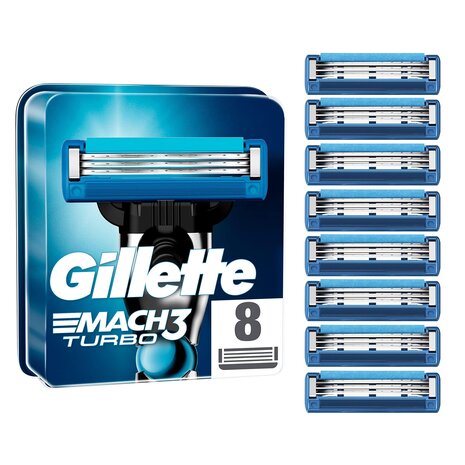Gillette Gillette Mach 3 Turbo Scheermesjes - 8 stuks