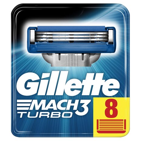Gillette Gillette Mach 3 Turbo Scheermesjes - 8 stuks