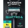 Wilkinson Wilkinson Quattro 4 Titanium houder + 9 scheermesjes voordeelpak - 9 scheermesjes
