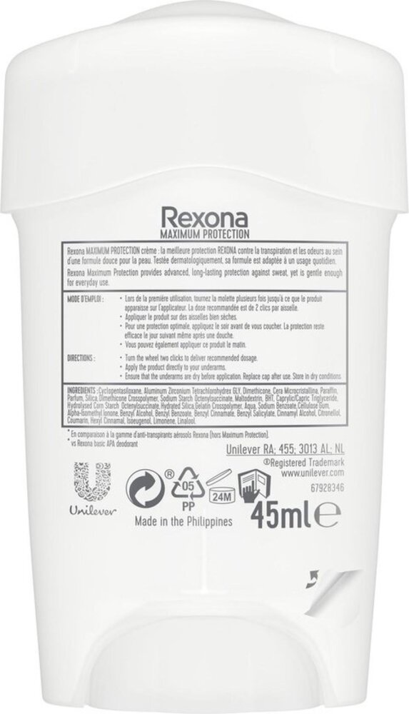 Rexona Rexona Maximum Protection Sensitive Dry Deodorant 45 ml - Effectieve bescherming tegen transpiratie
