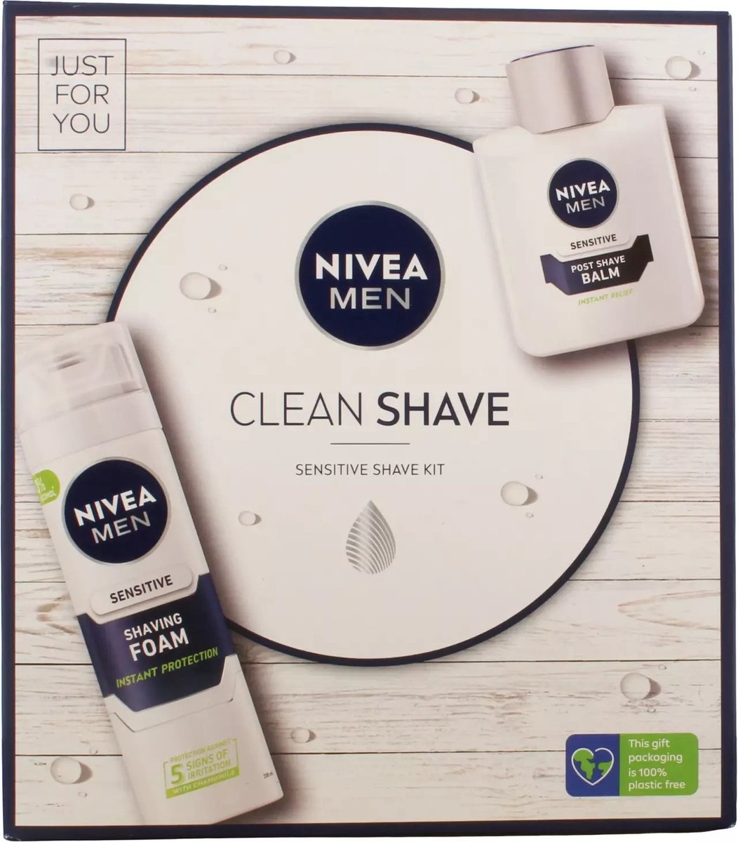 Nivea Nivea Men Giftset Clean Shave Foam 200ml + After Shave 100ml