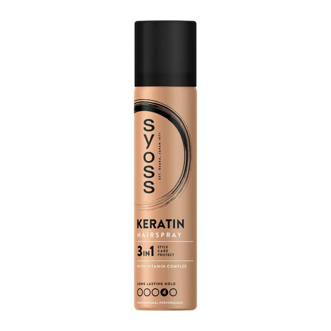 Syoss Syoss HaarSpray MINI Keratin 75 ml - Krachtige fixatie voor stijl en glans