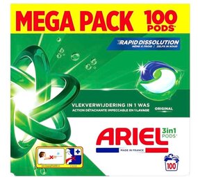 Ariel Ariel Pods 3in1 Original 100 stuks