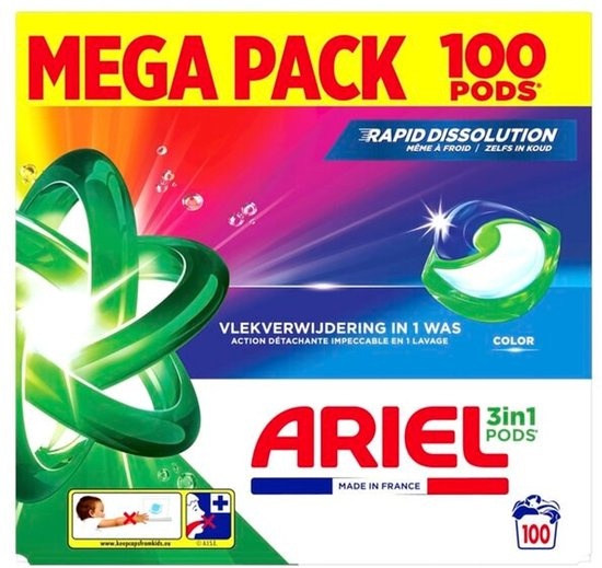Ariel Ariel Pods 3in1 100 stuks - Wasmiddel Capsules