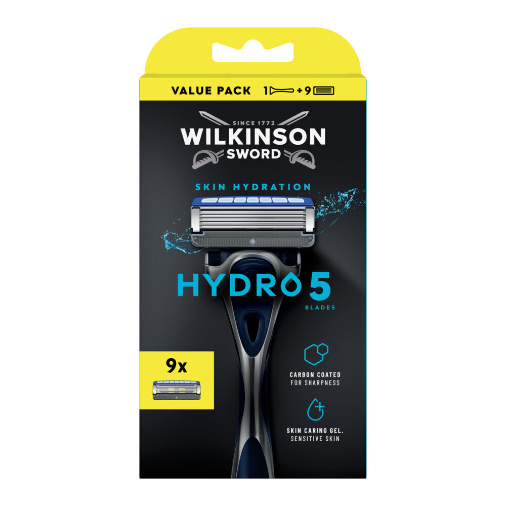 Wilkinson Wilkinson Hydro 5 Voordeelpak Scheerhouder met 9 Scheermesjes - Wilkinson Wilkinson Hydro 5 Voordeelpak Scheerhouder met 9 Scheermesjes -