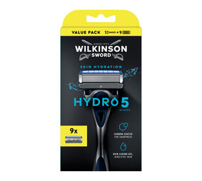 Wilkinson Wilkinson Hydro 5 Voordeelpak Scheerhouder met 9 Scheermesjes Wilkinson Wilkinson Hydro 5 Voordeelpak Scheerhouder met 9 Scheermesjes