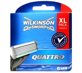 Wilkinson Wilkinson Quattro scheermesjes - 6 stuks - Voor een gladde scheerbeurt