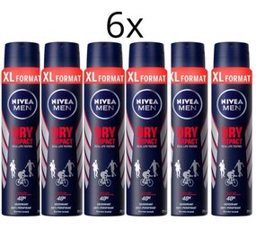 Nivea Nivea Deospray Men - Dry Impact - 6x Voordeelpak