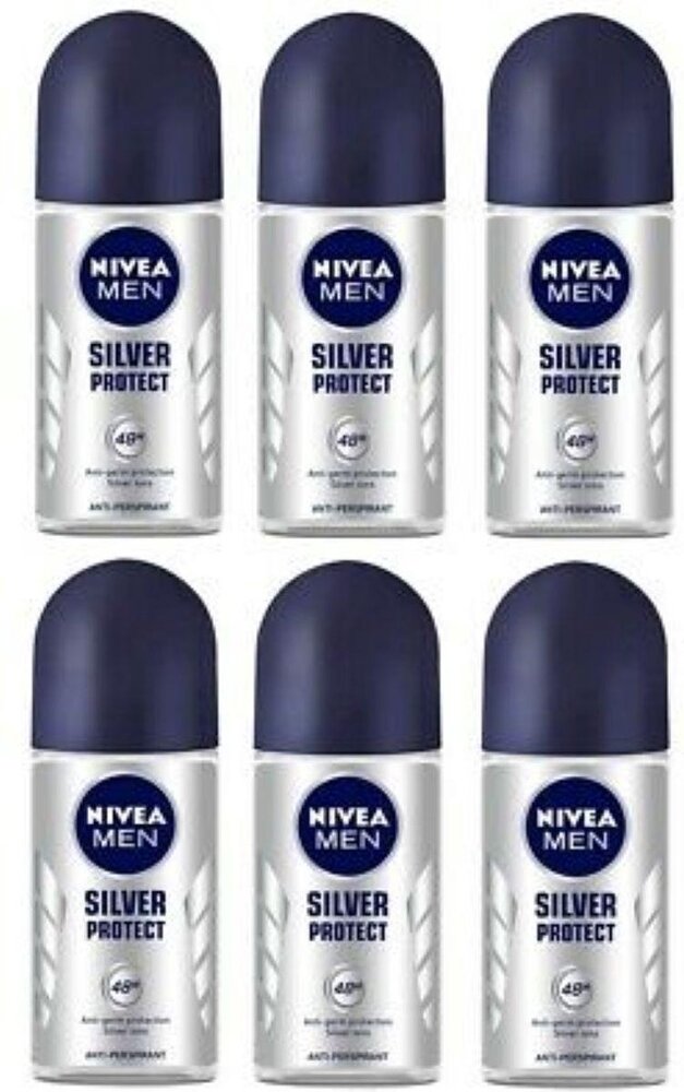 Nivea Nivea Deo Roll-on Men - Silver Protect - 6 x Voordeelpak Nivea Nivea Deo Roll-on Men - Silver Protect - 6 x Voordeelpak