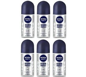 Nivea Nivea Deo Roll-on Men - Silver Protect - 6 x Voordeelpak
