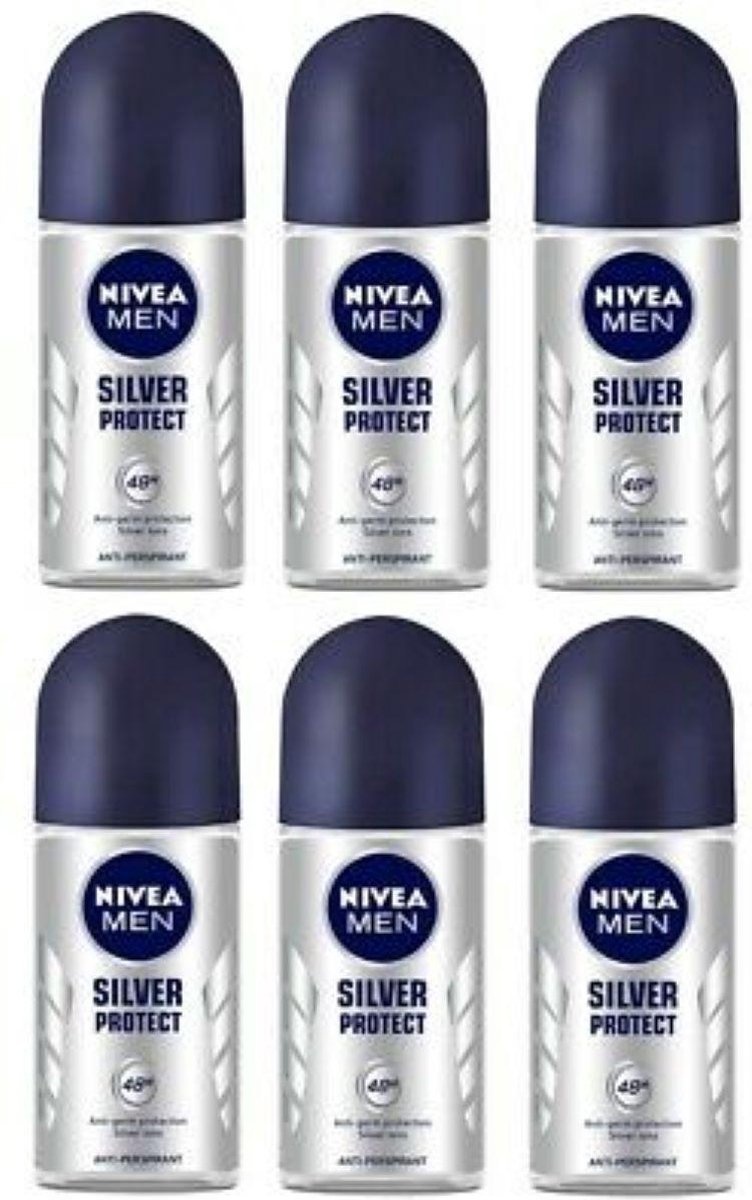 Nivea Nivea Deo Roll-on Men - Silver Protect - 6 x Voordeelpak