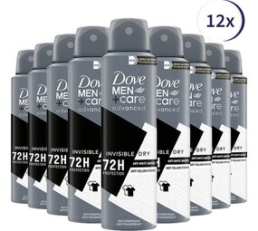 Dove Dove Deospray Men - Care Invisible Dry 150 ml. 12 x Voordeelpak