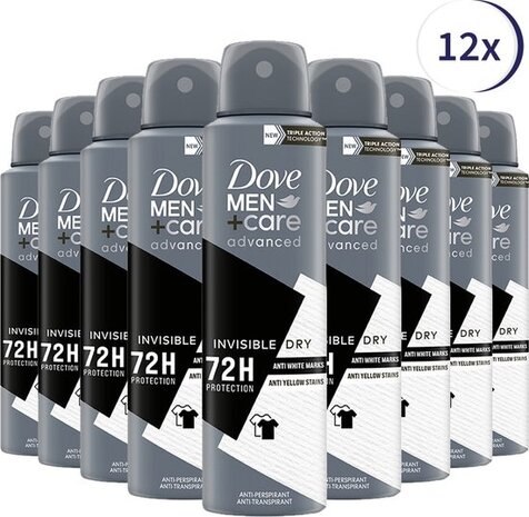 Dove Dove Deospray Men - Care Invisible Dry 150 ml. 12 x Voordeelpak Dove Dove Deospray Men - Care Invisible Dry 150 ml. 12 x Voordeelpak
