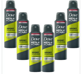 Dove Dove Deospray Men - Care Sport Active + Fresh 250 ml. 6 x Voordeelpak Dove Dove Deospray Men - Care Sport Active + Fresh 250 ml. 6 x Voordeelpak