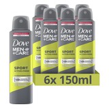 Dove Dove Deospray Men - Care Sport active + fresh 150 ml. 6 x Voordeelpak Dove Dove Deospray Men - Care Sport active + fresh 150 ml. 6 x Voordeelpak