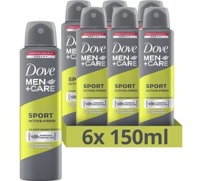 Dove Dove Deospray Men - Care Sport active + fresh 150 ml. 6 x Voordeelpak
