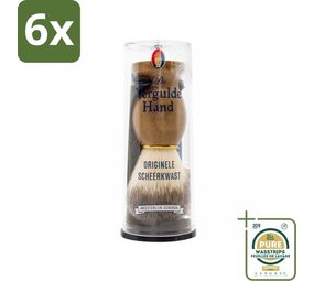 Vergulde hand De Vergulde Hand Originele Scheerkwast in koker 6 x Voordeelpak Vergulde hand De Vergulde Hand Originele Scheerkwast in koker 6 x Voordeelpak