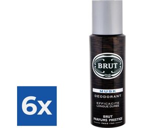Brut Brut Deospray - Musk 200 ml. 6 x Voordeelpak