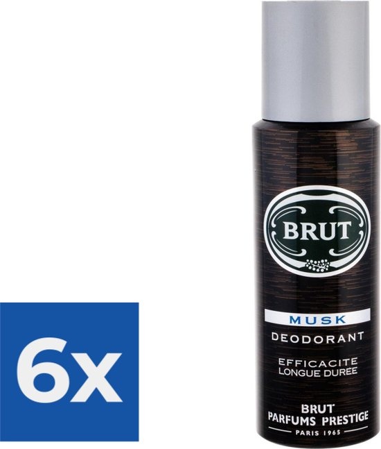 Brut Brut Deospray - Musk 200 ml. 6 x Voordeelpak