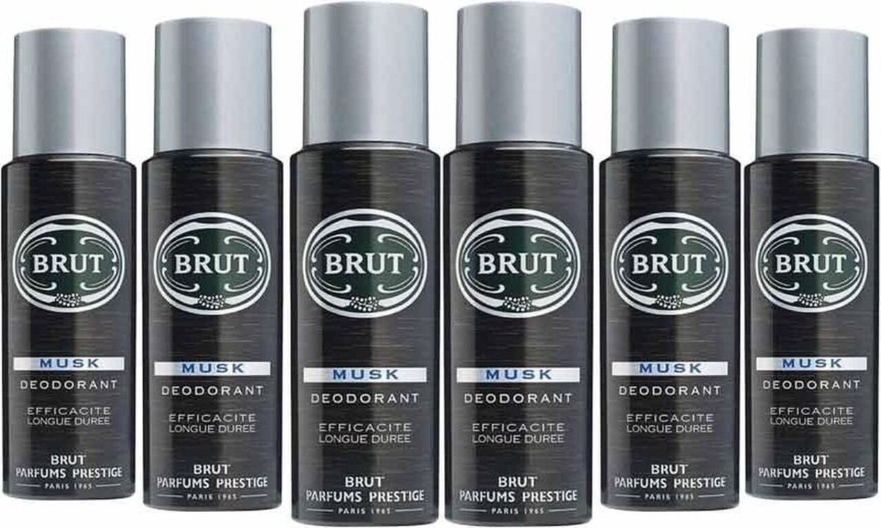 Brut Brut Deospray - Musk 200 ml. 6 x Voordeelpak