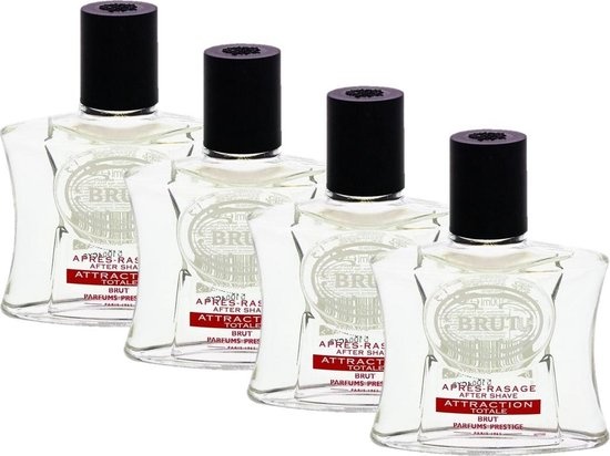 Brut Brut Aftershave Men - Attraction Totale 100 ml. 4 x Voordeelpak